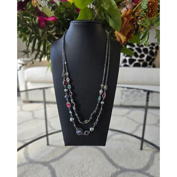 Peyote Bird Silver Colorful Stone Necklace NWT - Picture 3 of 4